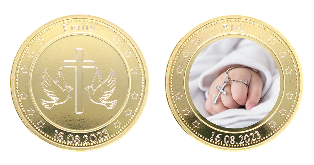 personalized gold coin